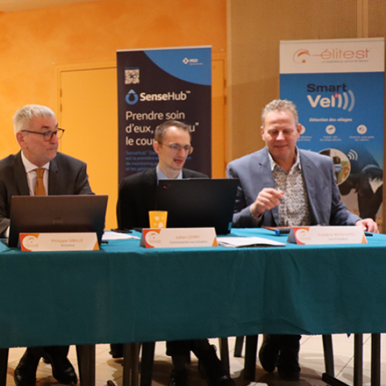 De g. à d. : Etienne Girard (vice-président), Grégory Maillard (vice-président), Pascal Moretti (président), Philippe Sibille (directeur), Julien Lehy (commissaire aux comptes) et Frédéric Bernhard (vice-président). © Photo Justine JORIS