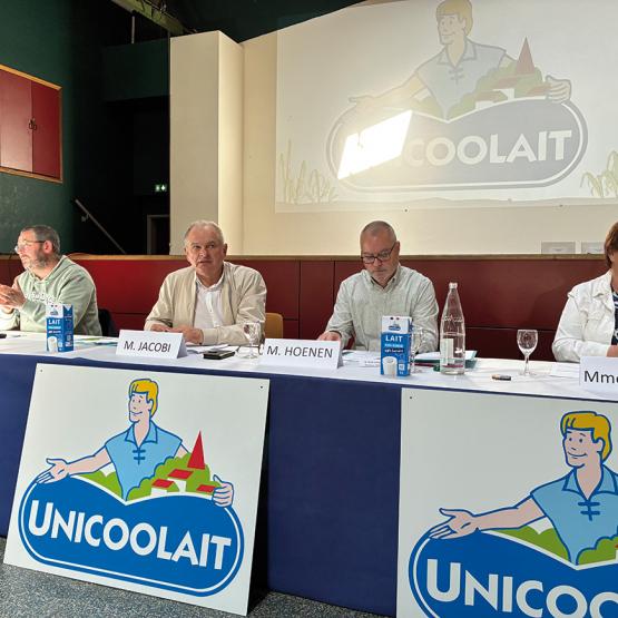Jean-Luc Jacobi a annoncé la toute prochaine mise en marché du lait de Lorraine à la marque Unicoolait. Photo Pierre Divoux