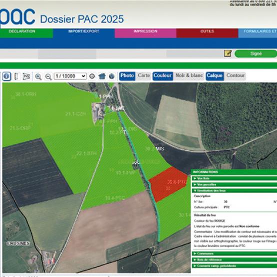 La dernière vague de mise à jour des feux a eu lieu début septembre, et les agriculteurs concernés ont été destinataires d’un mail de l’administration.