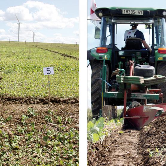 De g. à d. : Victor Duchaux, champion départemental, dans la catégorie à plat, devant sa raie d’ouverture. Cédric Delles, champion départemental, dans la catégorie en planche, dans l’exécution de sa raie d’ouverture. Photo Pierre Divoux