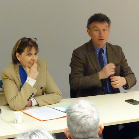 Josiane Chevalier, Franck Leroy et Béatrice Moreau ont écouté les doléances du monde agricole. Photo : JL.Masson
