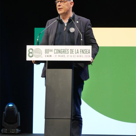 Arnaud Rousseau a brandi la menace de la mobilisation si les réponses du gourvernement sur le GNR, les engrais et la crise céréalière n’étaient pas au rendez-vous. Photo Actuagri
