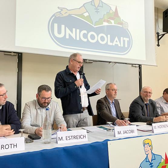 Jean-Luc Jacobi, président d’Unicoolait : «Le fait de rogner sur le prix du lait n’encourage nullement les jeunes à s’installer». Photo Pierre Divoux