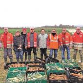 Les bénévoles de la délégation territoriale de la Croix Rouge de Moselle ont récolté 240 kg de produits extra-frais. Photo : Amandine PASQIUER