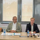 De g. à d. : Magaly Tonin, David Suck, Patrick Weiten, Stéphane Ermann, Estelle Pochat et Jean-Louis Stemart. Photo Pierre Divoux