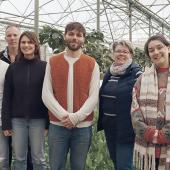 (De g. à d.) : Bastien Delhomme, Christian Fleurentin, Juliette Haas, Boris Suty, Cécile Aubert  et Julie Schaack. Photo DR