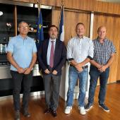 Florent Dory (Sg Fdsea), Pascal Bolot (préfet de Moselle), Fabrice Couturier (président de la Fdsea) et Christophe Nierdercorn (Sg adjoint de la Fdsea). Photo Pierre Divoux
