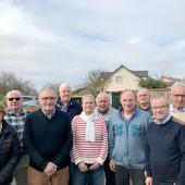 Le bureau de la Sdae de la Fdsea, de g. à d. : Maryse Bauer, Philippe Wagner, Claude Desalme, Denis Poinsignon, Marie-Thérèse Wilhelm, Gilbert Ecker, Jean-Marie Gallissot, François Florentin, Guy Pétain, André Sindt. Photo CCE