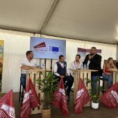 Table ronde avec Christophe Hansen, commissaire européen à l’Agriculture. Photo Pierre Divoux
