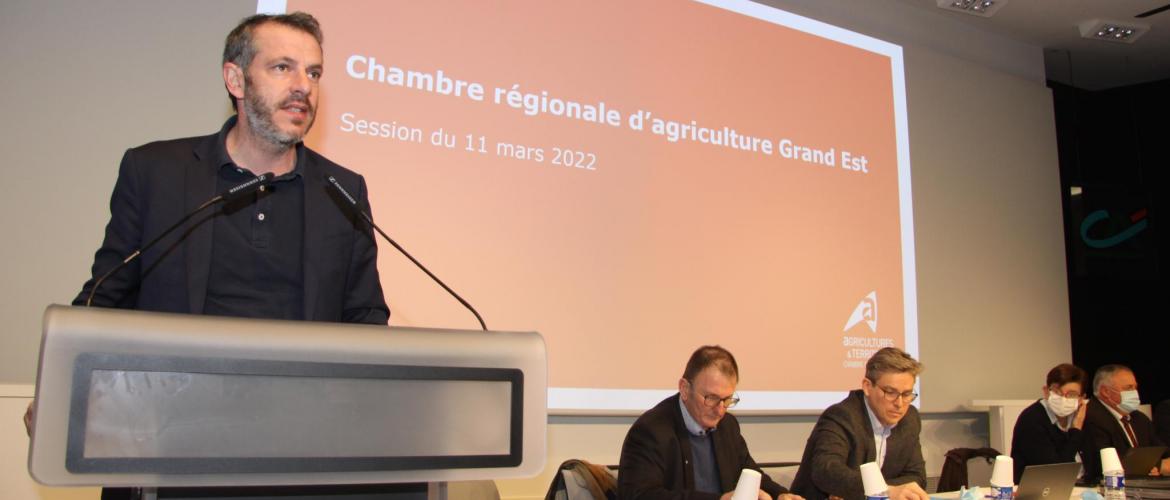 Maximin Charpentier inscrit son réseau sur la piste de l’innovation. Il prône «la compétitivité du gaz porté en agriculture» Photo Pierre DIVOUX