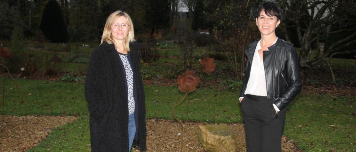 De gauche  à droite : Angélique Albrecht (directrice du Cfppa de Courcelles-Chaussy), et Caroline Cibert (directrice de l’Eplefpa de Courcelles-Chaussy). Photo : Cédric COILLOT