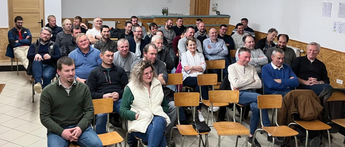 Au-delà des acquis syndicaux du niveau national, Fabrice Couturier a rappelé les circonstances dans lesquelles il a négocié les 7 millions de dégrèvement de Tfnb dont a bénéficié l’agriculture mosellane en 2024. Photo P. Divoux