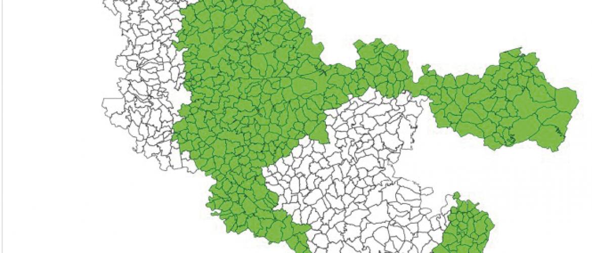 Dérogation de la taille des arbres et haies jusqu'au 15 avril 2026. Carte DDT