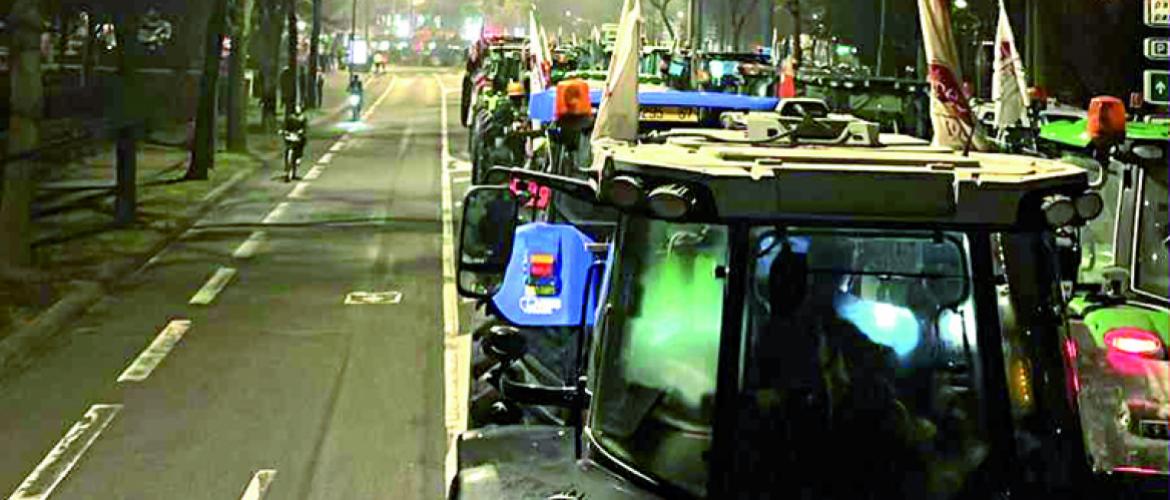 Pour la Moselle, ce sont plus de 40 tracteurs et 70 adhérents des Jeunes Agriculteurs et de la FDSEA qui se sont rendus à Strasbourg. Photo DR