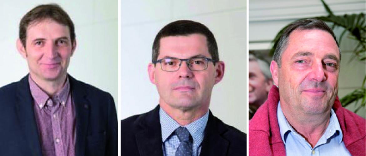 F. Moulard (secrétaire de la Fop), A. Henrion (président de Terres Univia ) et G. de Viron (1er vice-président de la Fnpl) participeront à la soirée-débat le 31 mai. Photo D.R