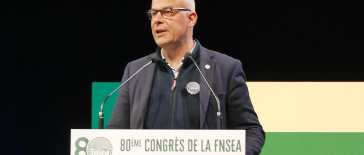 Arnaud Rousseau a brandi la menace de la mobilisation si les réponses du gourvernement sur le GNR, les engrais et la crise céréalière n’étaient pas au rendez-vous. Photo Actuagri